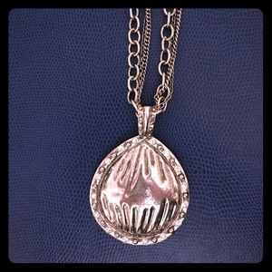 Erica Lyons Silver Pendant Statement Necklace
